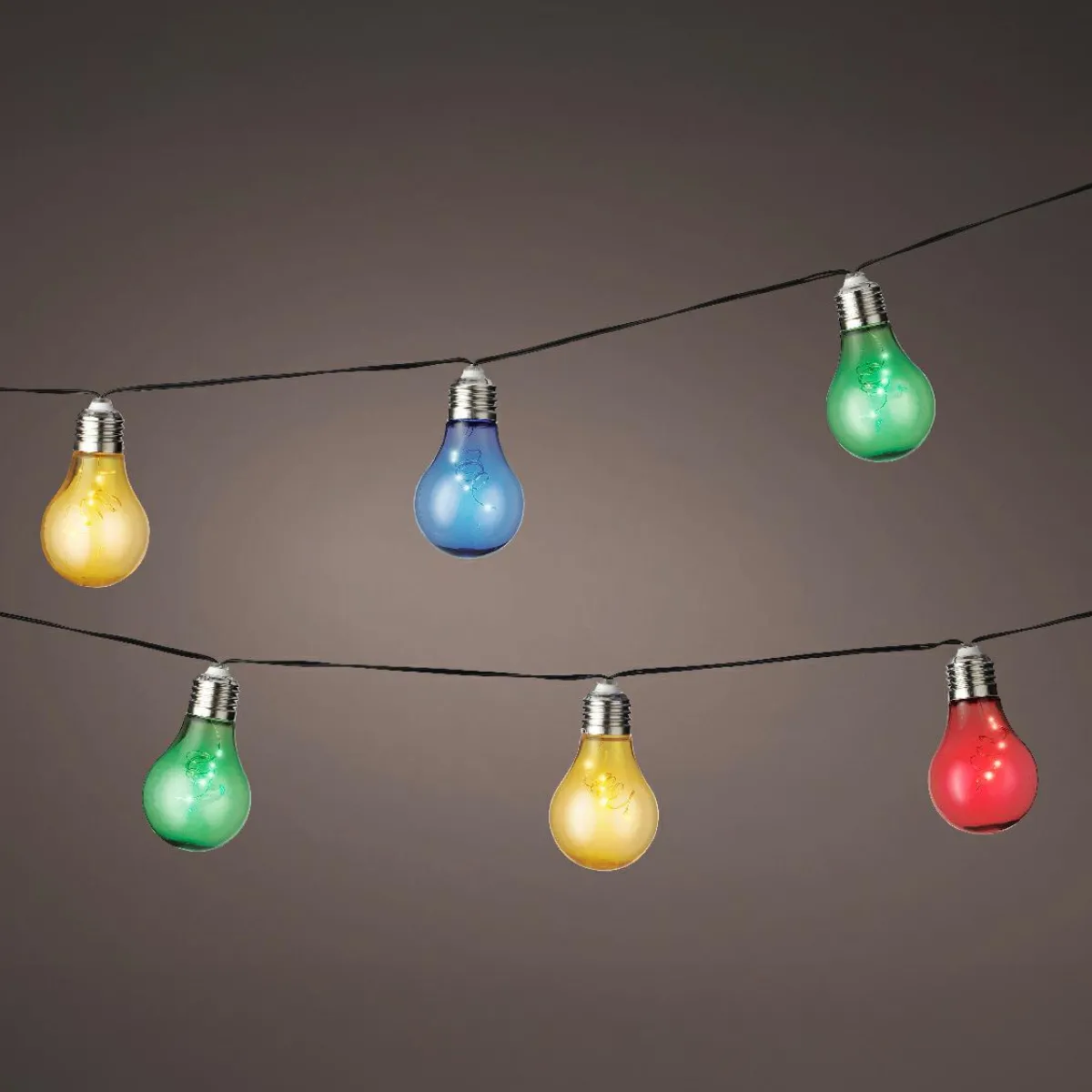 #N/A Guirlande lumineuse solaire 50 LED (4,5 m) Guinguette clignotante Multicolore