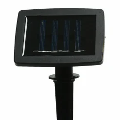 #N/A Guirlande lumineuse solaire en métal 3,5 m 8 LED Indus Blanc chaud Noir