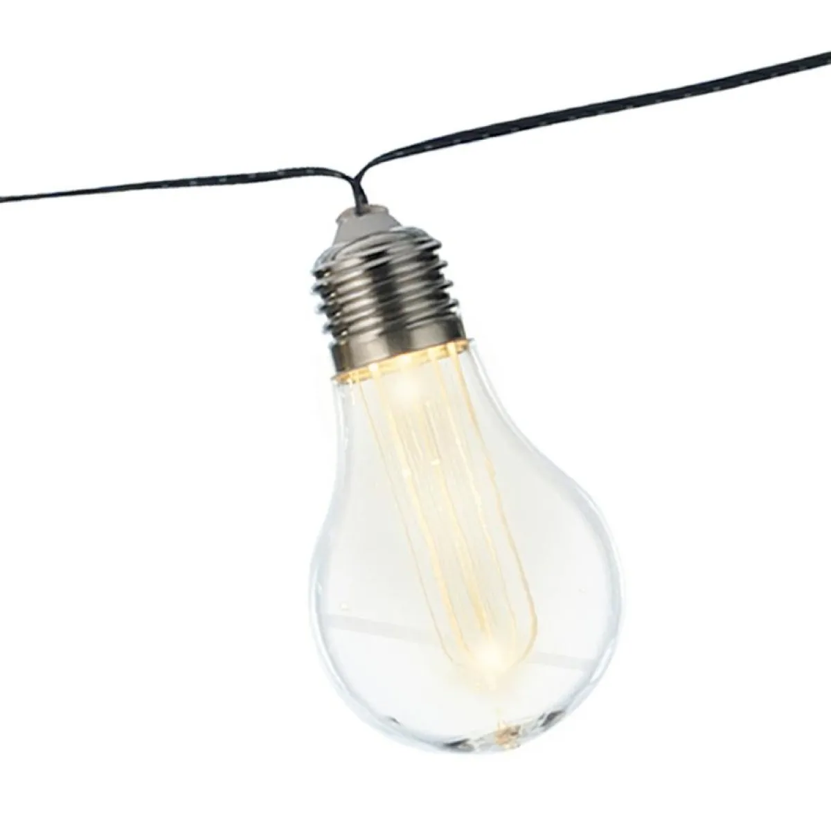 KAEMINGK Guirlande lumineuse solaire 10 LED (4,5 m) Guinguette clignotante Blanc chaud New