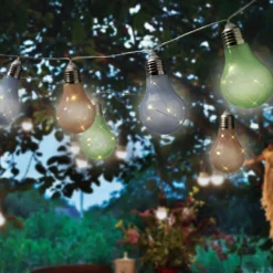 KAEMINGK Guirlande lumineuse solaire 50 LED (4,5 m) Guinguette clignotante Multicolore soft Multicolore Pastel Hot