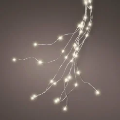 KAEMINGK Guirlande rideau pour sapin H1,80 m 408 Micro LED câble argent Blanc chaud Blanc Chaud - câble argent Sale