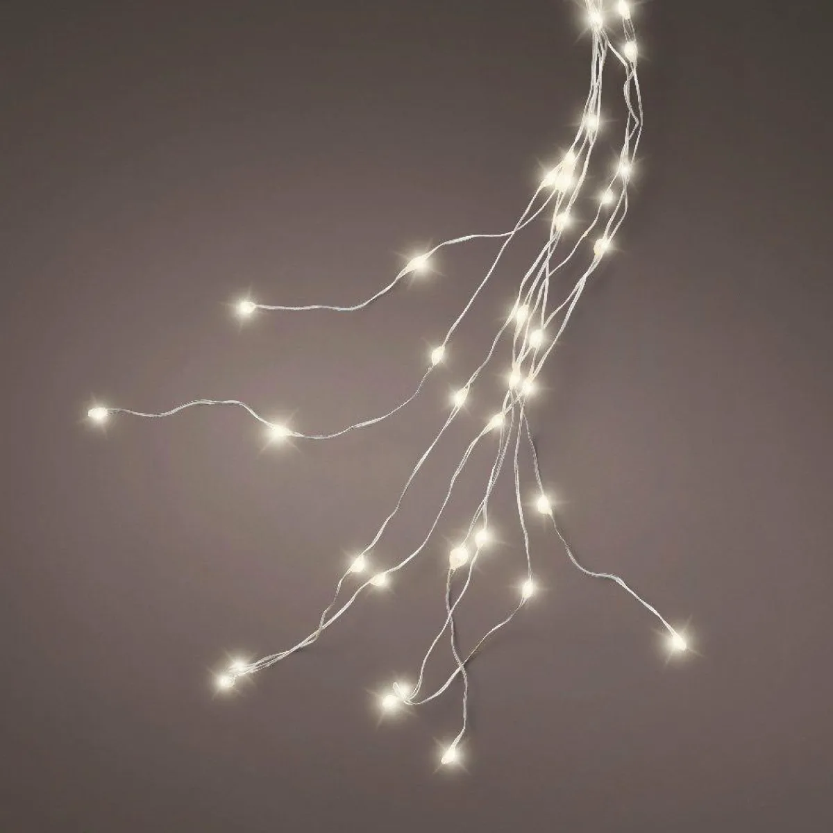 KAEMINGK Guirlande rideau pour sapin H1,80 m 408 Micro LED câble argent Blanc chaud Blanc Chaud - câble argent Sale