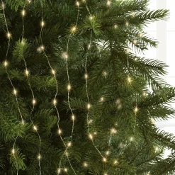 KAEMINGK Guirlande rideau pour sapin H2,10 m 672 Micro LED câble argent Blanc chaud Blanc Chaud - câble argent Best
