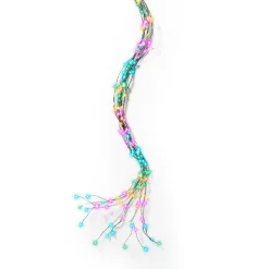 KAEMINGK Guirlande rideau pour sapin H2,40m 832 Micro LED câble vert Multicolore pastel Multicolore Pastel Câble Vert