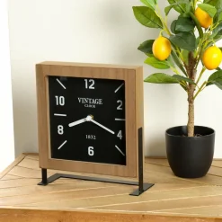 ATMOSPHERA Horloge à poser en (H23 cm) Silence Vintage Bois