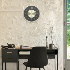 ATMOSPHERA Hloge murale aluminium (D30 cm) Ariana Or Hot