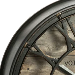 ATMOSPHERA Horloge murale (D21 cm) Vintage patiné Marron Discount
