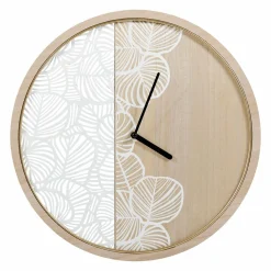 OSTARIA Horloge murale en bois (D40 cm) Calathea Blanc Online