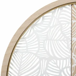 OSTARIA Horloge murale en bois (D40 cm) Calathea Blanc Online