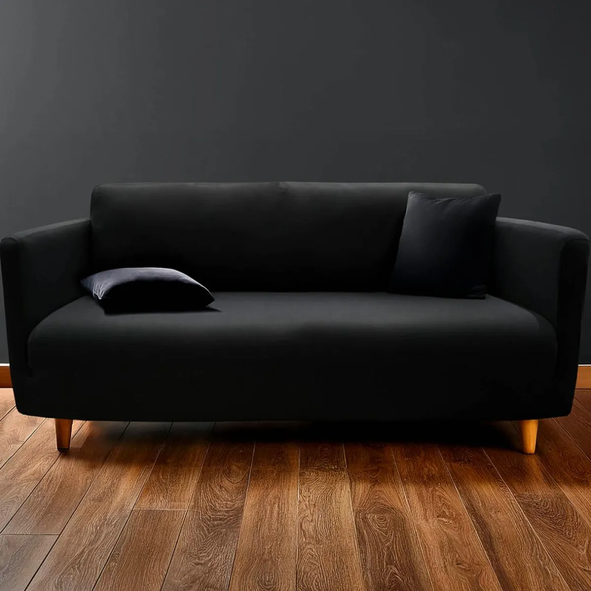 douceur d'intu017drieur Housse de canapé extensible (225 x 245 cm) Mila Noir Outlet