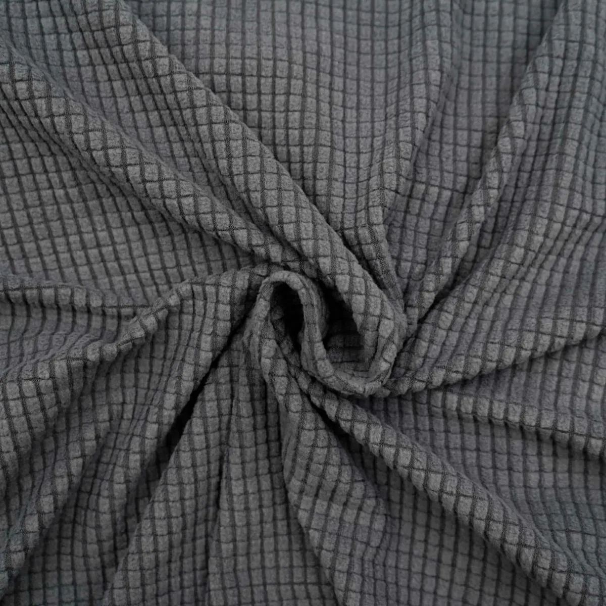 douceur d'intu017drieur Housse de canapé extensible effet gaufré (225 x 245 cm) Sacha Gris Anthracite Outlet