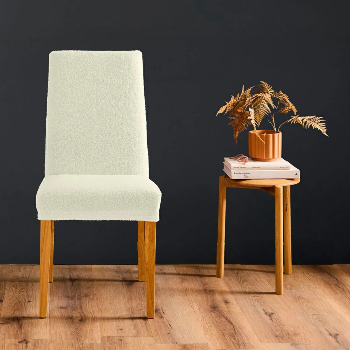 douceur d'intu017drieur Housse de chaise bouclette (40 x 40 cm) Laina Ecru New