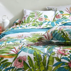 TRADILINGE Housse de couette coton (240 x 220 cm) Sumatra Paon Multicolore Online