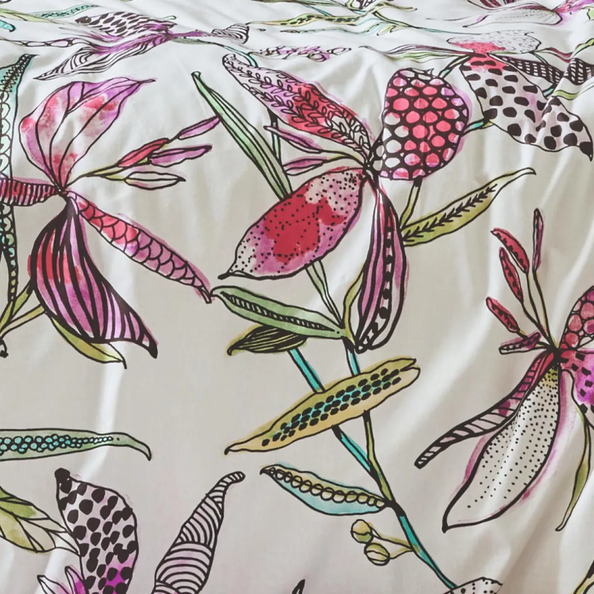 TRADILINGE Housse de couette coton (200 x 200 cm) Pénélope Rose
