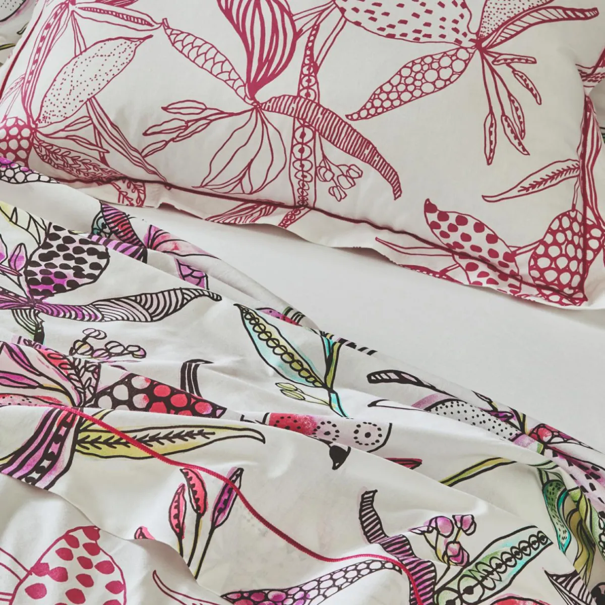TRADILINGE Housse de couette coton (200 x 200 cm) Pénélope Rose