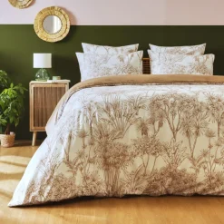 EMINZA Housse de couette coton (260 x 240 cm) Lara Marron Best