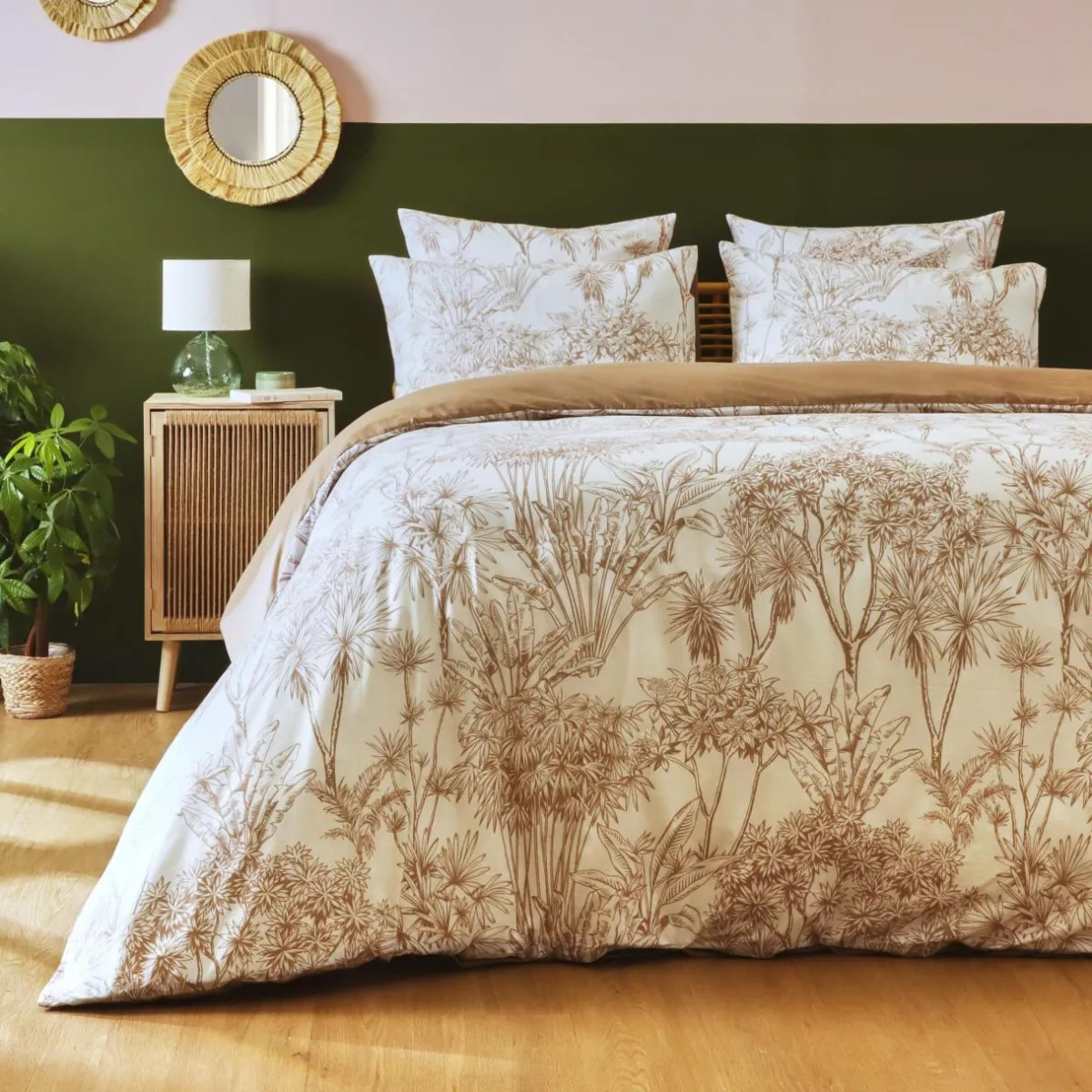 EMINZA Housse de couette coton (260 x 240 cm) Lara Marron Best