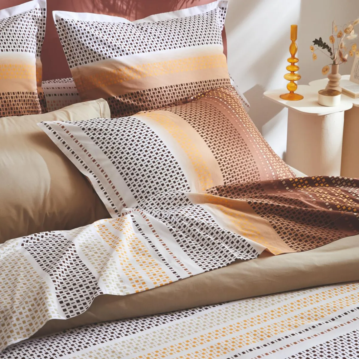 TRADILINGE Housse de couette coton (260 x 240 cm) Niagara châtaigne Marron Outlet