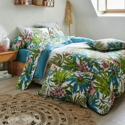 TRADILINGE Housse de couette coton (200 x 200 cm) Sumatra Paon Multicolore Discount