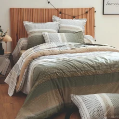 TRADILINGE Housse de couette coton (260 x 240 cm) Niagara Vert kaki Best