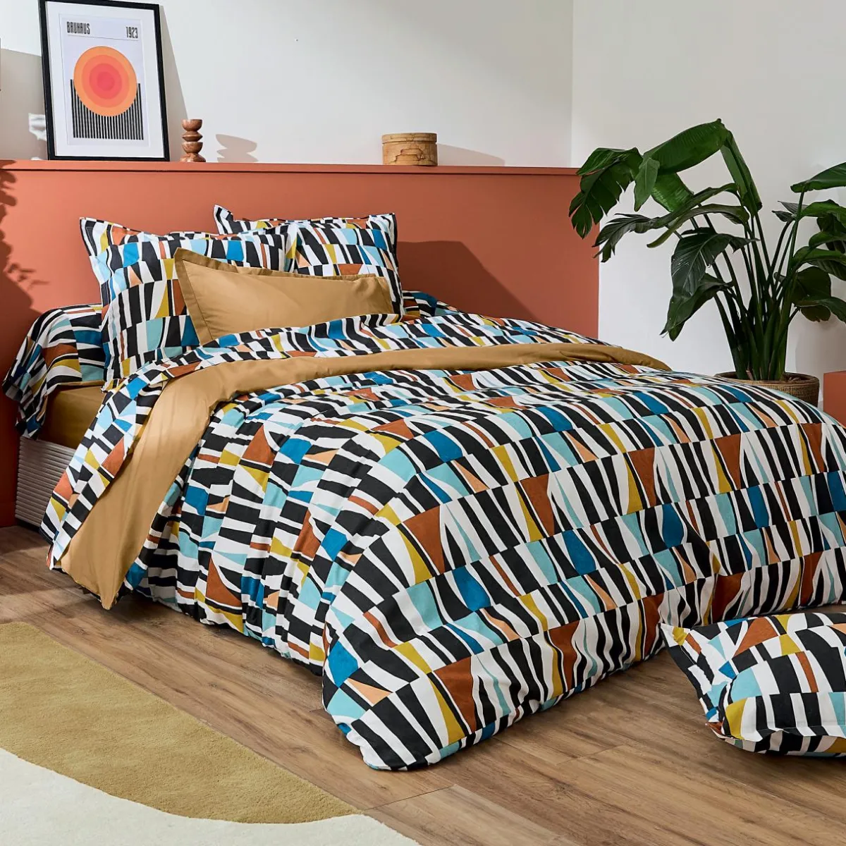TRADI LINGE Housse de couette coton (260 x 240 cm) Pietro Multicolore Clearance