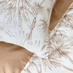 EMINZA Housse de couette coton (140 x 200 cm) Lara Marron New