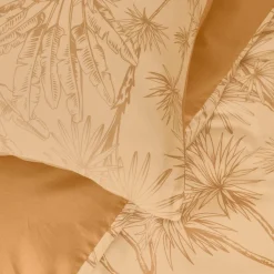 EMINZA Housse de couette coton (140 x 200 cm) Lara Marron New