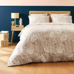 EMINZA Housse de couette coton (200 x 200 cm) Lara Beige