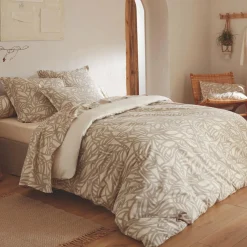 TRADILINGE Housse de couette coton lavé (260 x 240 cm) Séréna Beige Discount