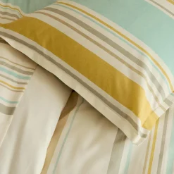 TRADI LINGE Housse de couette coton lavé (140 x 200 cm) Hugo Jaune moutarde Hot
