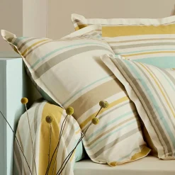 TRADI LINGE Housse de couette coton lavé (260 x 240 cm) Hugo Jaune moutarde Discount