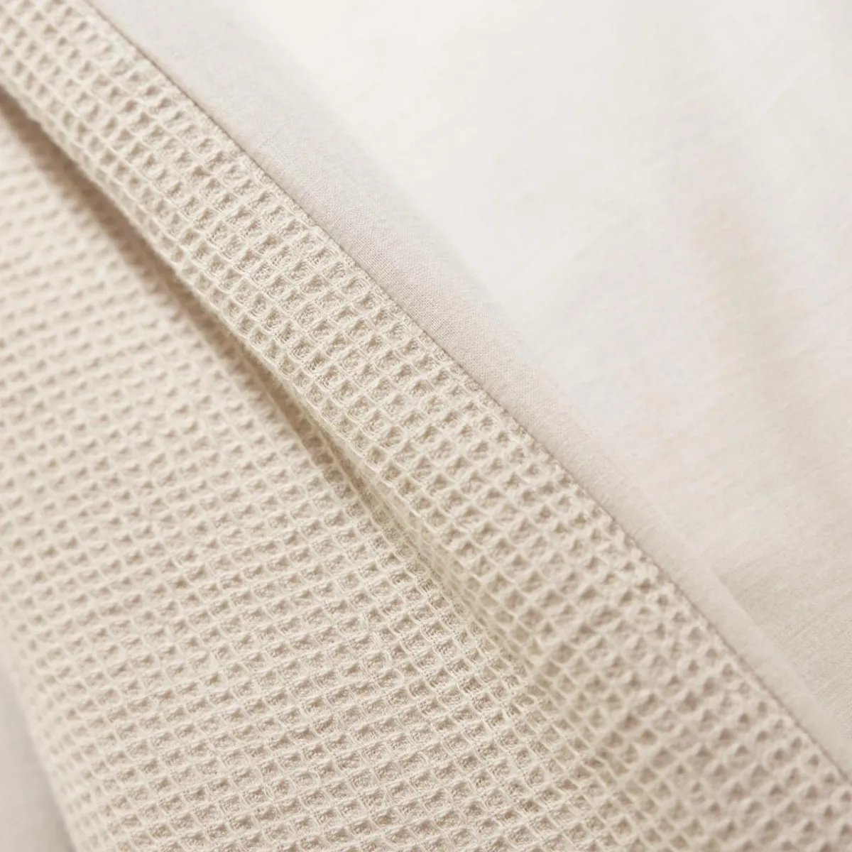 EMINZA Housse de couette coton nid d'abeille (240 x 220 cm) Eva Beige Online