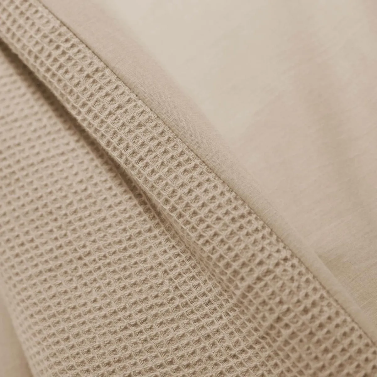 EMINZA Housse de couette coton nid d'abeille (240 x 220 cm) Eva Ficelle Clearance