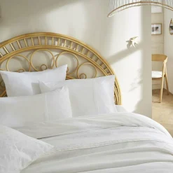 L'EFFET PAPILLON Housse de couette dentelle coton (240 x 220 cm) Jeanne he Blanc New