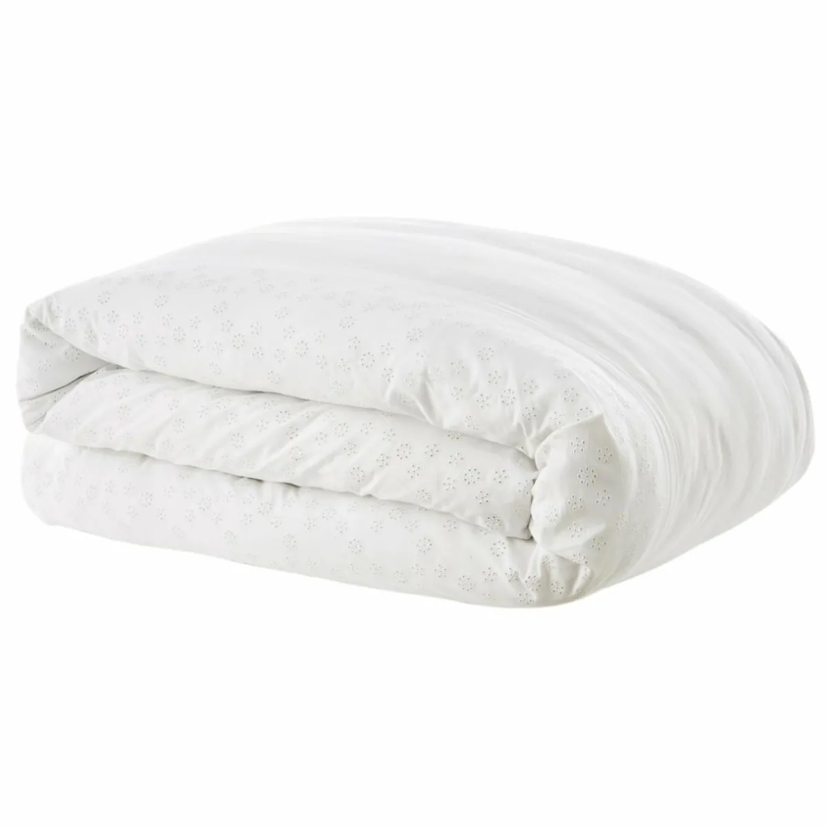 L'EFFET PAPILLON Housse de couette dentelle coton (240 x 220 cm) Jeanne he Blanc New
