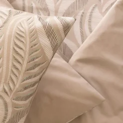 ATMOSPHERA Housse de couette et deux taies coton (240 x 220 cm) Nalh Beige
