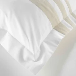 DOUCEUR D'INTERIEUR Housse de couette et deux taies coton (240 x 220 cm) Margaux he Blanc Online