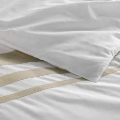 DOUCEUR D'INTERIEUR Housse de couette et deux taies coton (240 x 220 cm) Margaux he Blanc Online