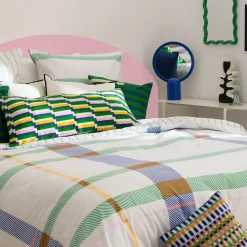 Atmosphera, cru017dateur d'intu017drieur Housse de couette et deux taies coton (240 x 220 cm) Ritchi Multicolore Outlet