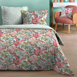 STOF Housse de couette et deux taies d'oreiller en coton (260 x 240 cm) Martina Multicolore New