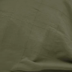 douceur d'intu017drieur Housse de couette et deux taies d'oreiller coton lavé (240 x 220 cm) Linella Vert sauge Outlet