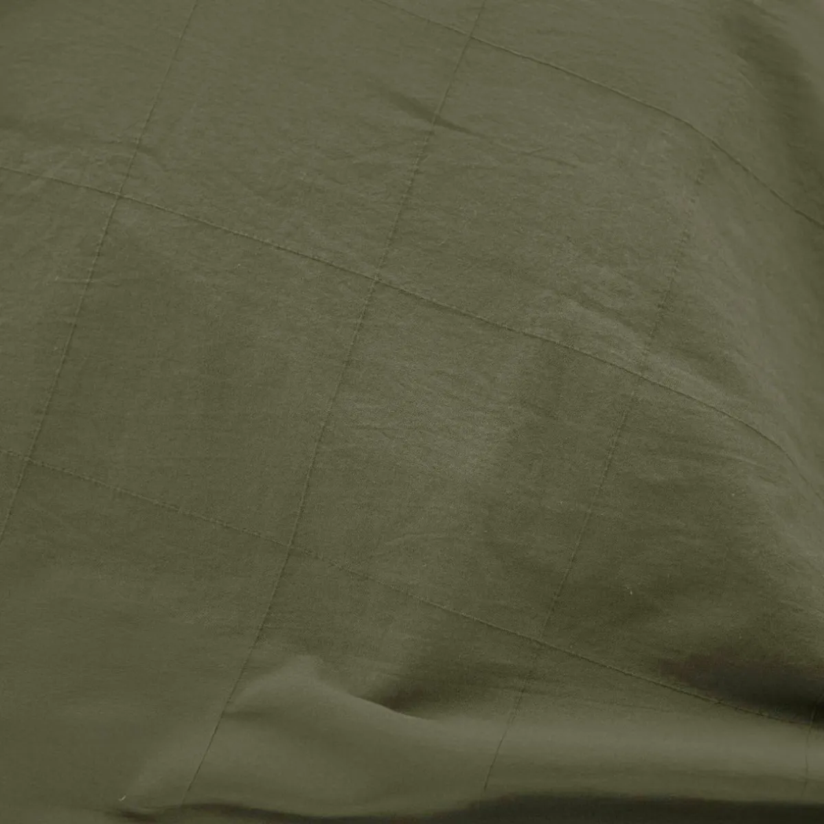 douceur d'intu017drieur Housse de couette et deux taies d'oreiller coton lavé (240 x 220 cm) Linella Vert sauge Outlet