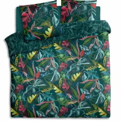 ATMOSPHERA Housse de couette et deux taies coton (240 x 220 cm) Selva Multicolore Discount