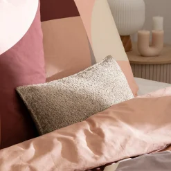 Atmosphera, cru017dateur d'intu017drieur Housse de couette et deux taies percale de coton (260 x 240 cm) Tatia Terracotta Discount