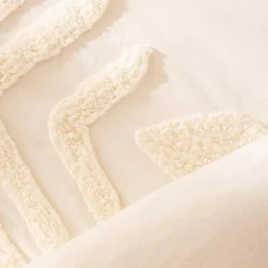 Atmosphera, cru017dateur d'intu017drieur Housse de couette et deux taies coton lavé (240 x 220 cm) Inu Ecru Sale