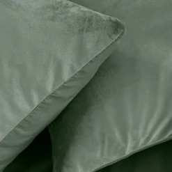 douceur d'intu017drieur Housse de couette et deux taies d'oreiller velours (240 x 220 cm) Velina cèdre Vert New