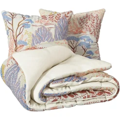 Atmosphera, cru017dateur d'intu017drieur Housse de couette et deux taies coton (240 x 220 cm) Walaa Multicolore