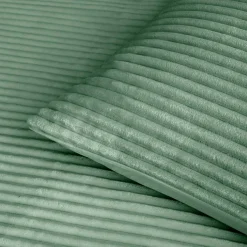 douceur d'intu017drieur Housse de couette et deux taies d'oreiller flanelle (240 x 220 cm) Veloutea cédre Vert Outlet