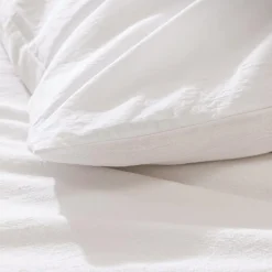 douceur d'intu017drieur Housse de couette et deux taies d'oreiller coton (240 x 220 cm) Meline Blanc Online