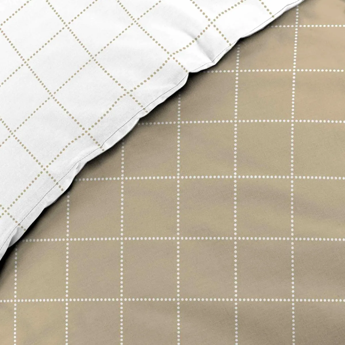 douceur d'intu017drieur Housse de couette et deux taies d'oreiller en coton (240 x 220 cm) Cadria Blanc